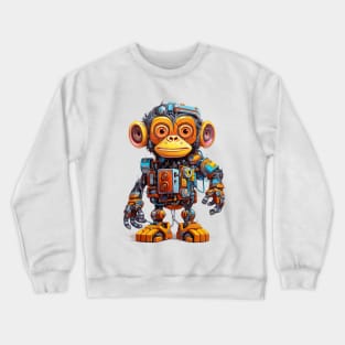 Cartoon monkey robots. T-Shirt, Sticker. Crewneck Sweatshirt